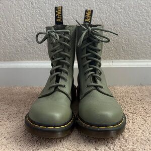 Dr. Martens Olive Lace-Up Boots